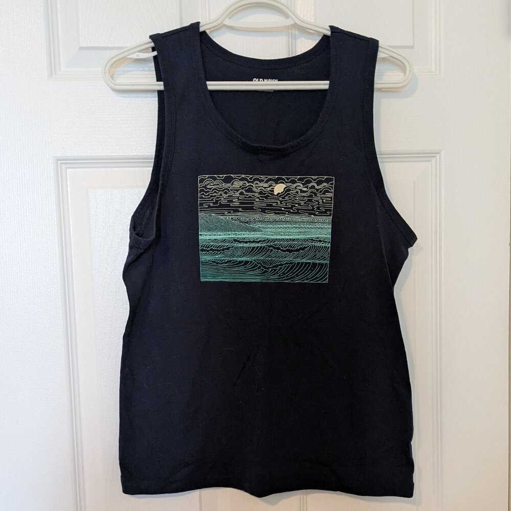 Old Navy soft-washed graphic tank top size small